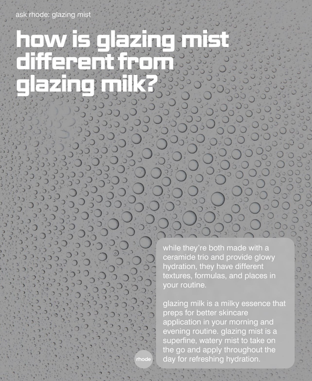 Glazing mist