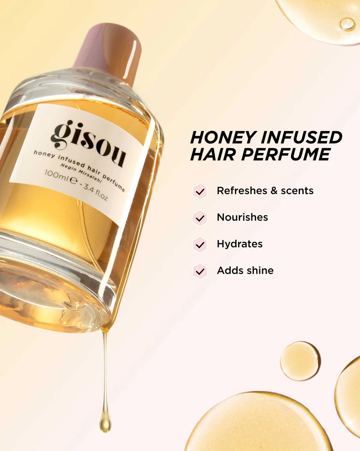 Gisou - Honey Infused Hair Perfume - Wildflower Honey